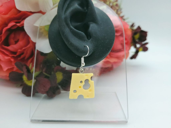 Käse Scheiben Ohrringe